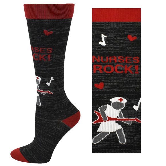 Medical Nurse Nurses Themed Light Compression Socks 5 Piece Lot - Picture 3 of 4